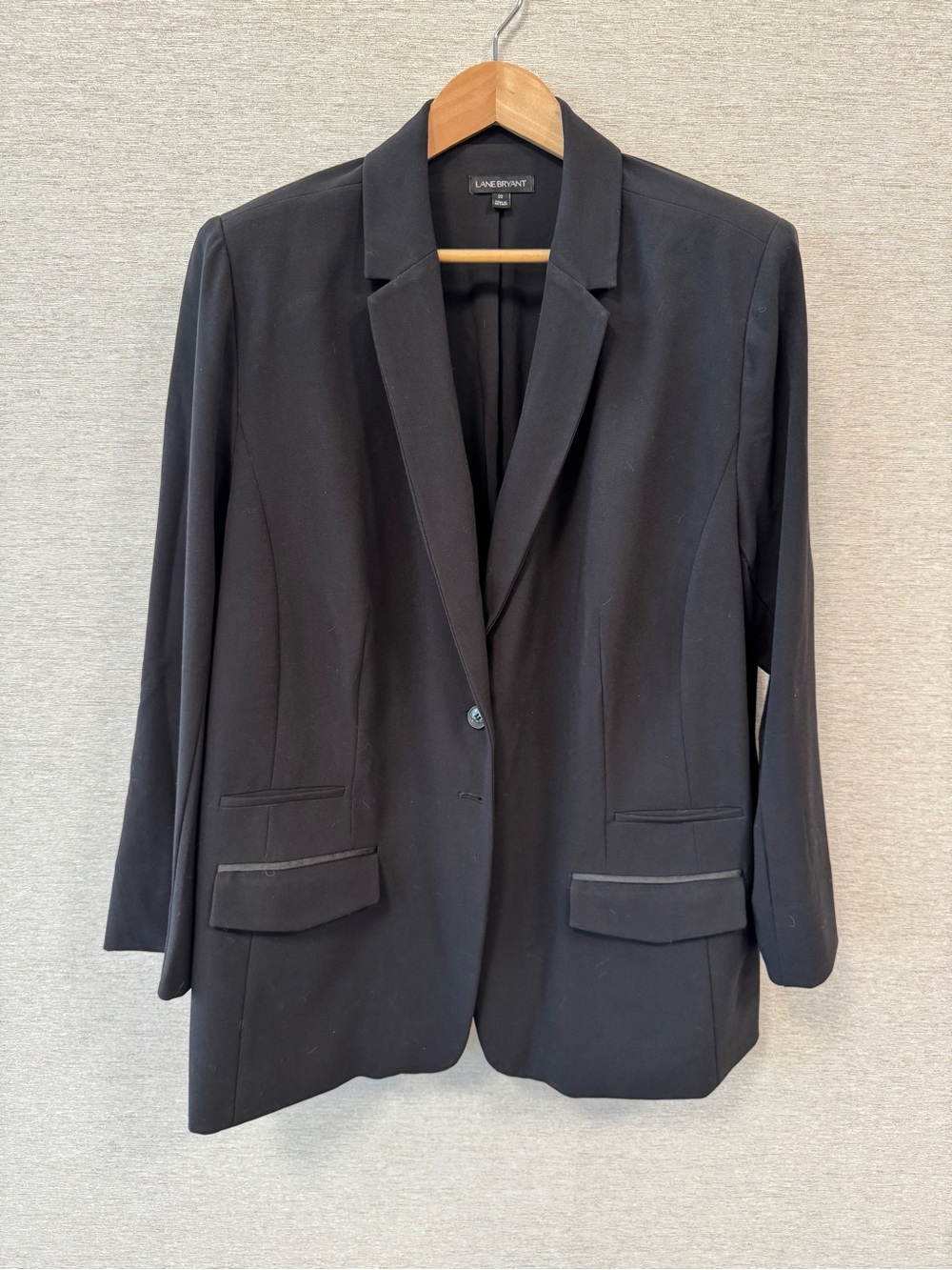 Lane Bryant Black Single-Button Tailored Blazer